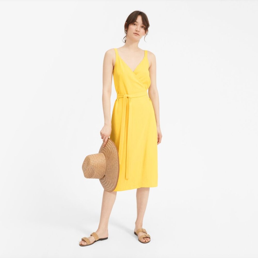 Everlane | Japanese GoWeave Midi Tank Wrap Dress